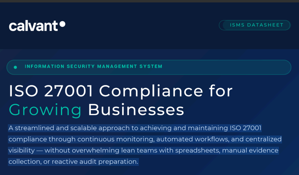 ISO 27001 Information security management System preview